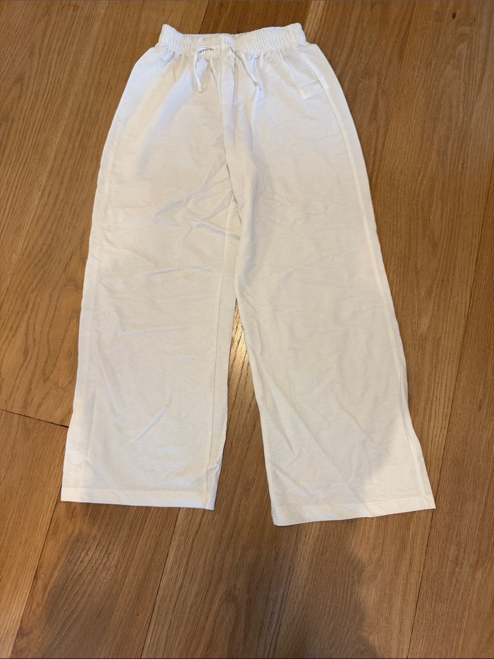 Zara White Kids Casual Drawstring Pants